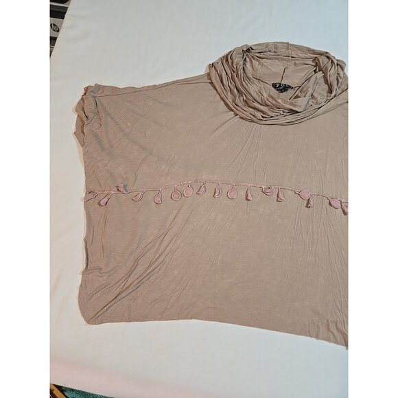 Pol lightweight women's poncho style top funnel neck layering oversized size S - Picture 7 of 16